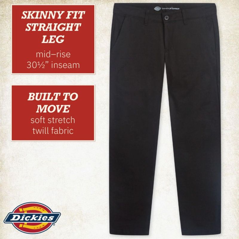 Pantalones Dickies para mujer Flex Twill de corte recto