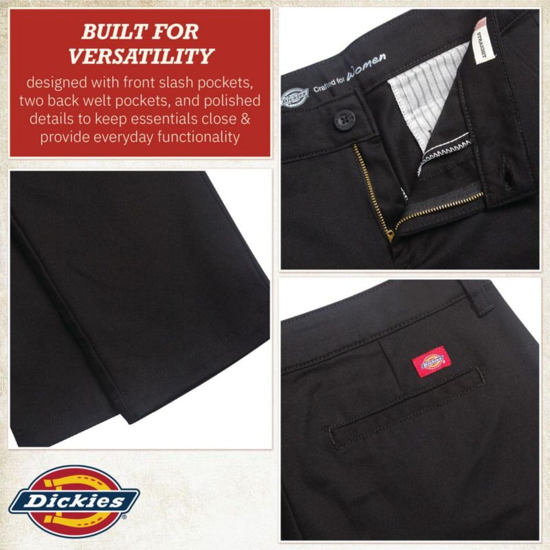 Pantalones Dickies para mujer Flex Twill de corte recto