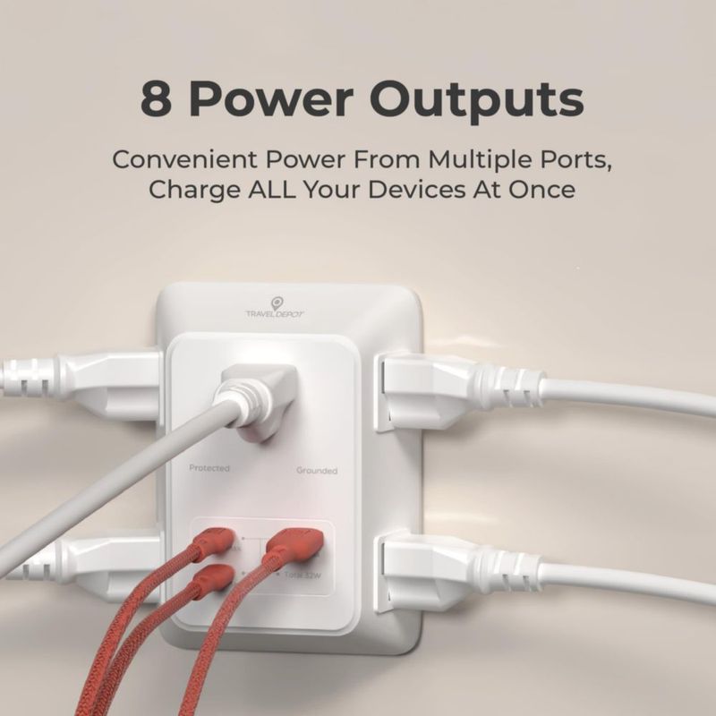 Regleta Travel Depot de 5 tomas USB‑C 32 W blanca