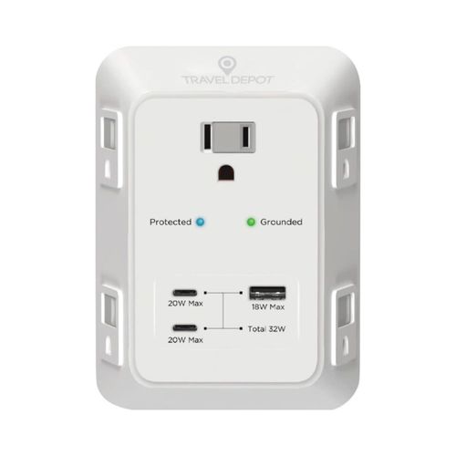 Regleta Travel Depot de 5 tomas USB‑C 32 W blanca