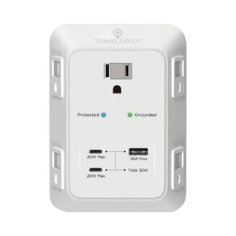 Regleta Travel Depot de 5 tomas USB‑C 32 W blanca