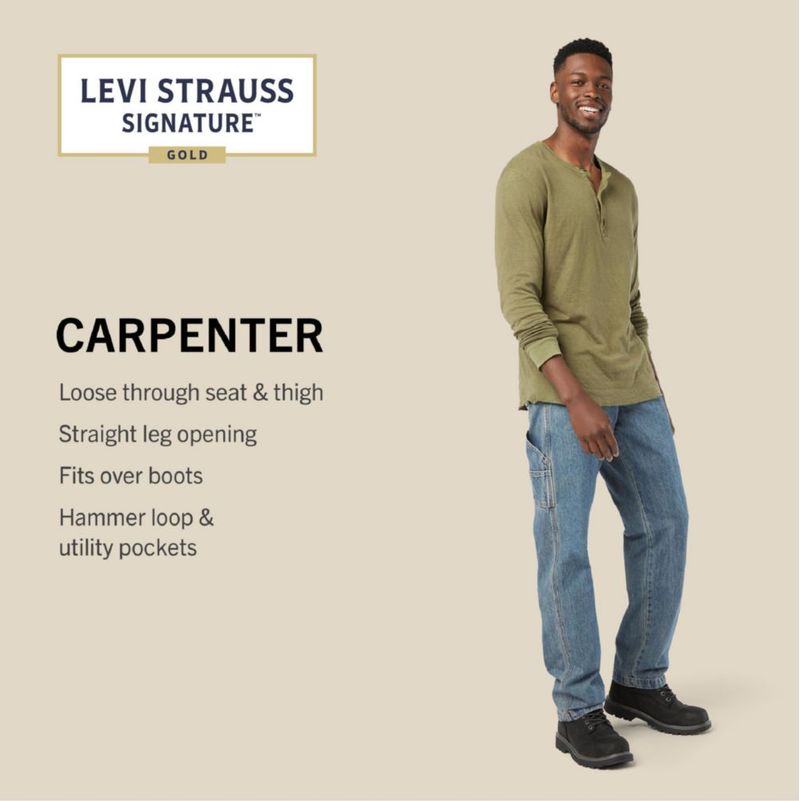 Jeans tipo carpintero Levi Strauss Signature Gold – Pierna 46 cm Muslo 265 cm