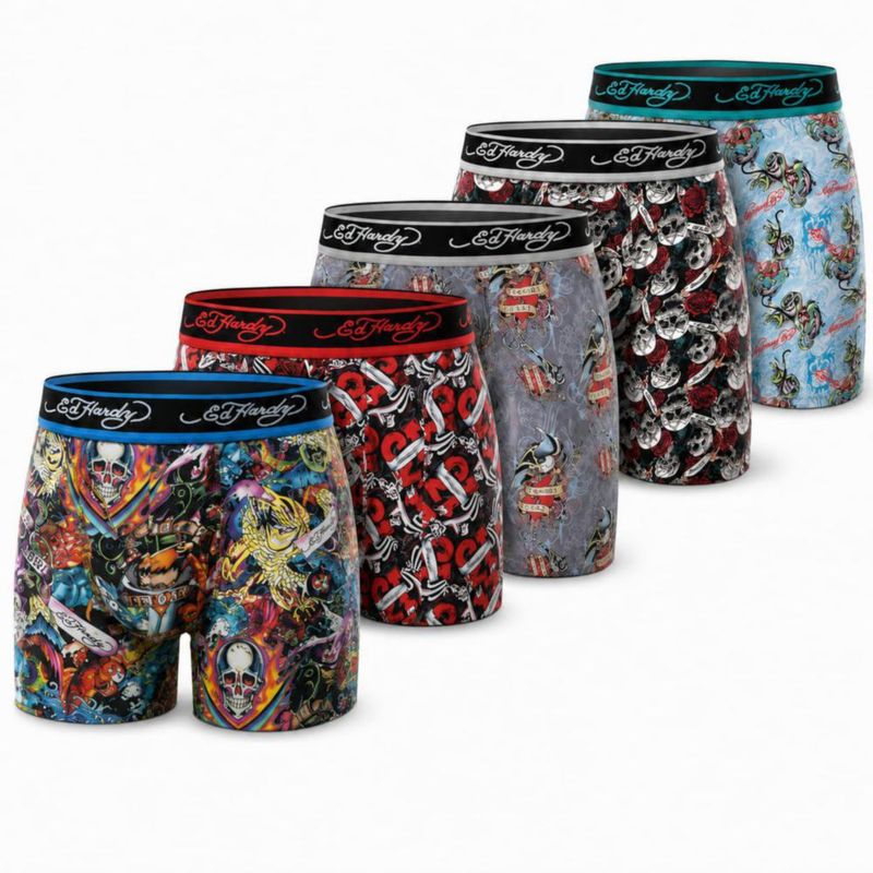 Boxer interior cómodo para hombre ED HARDY – pack de 5