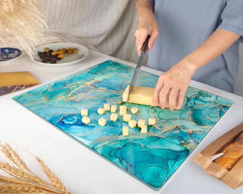 Tabla de cortar Kitchenville 51 x 41 cm Océano Turquesa