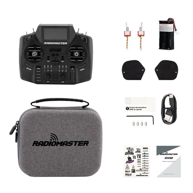 Controlador de radio RADIOMASTER GX12 de banda dual ELRS