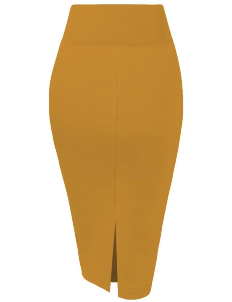 Falda lápiz Hybrid & Company XL Mostaza Ponte Stretch
