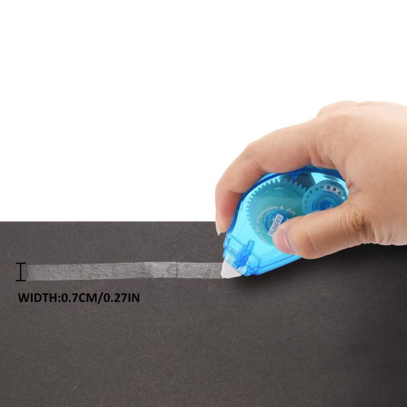 Cinta adhesiva de doble cara permanente TELEXSUN 8 mm x 10 m paquete de 12 azul