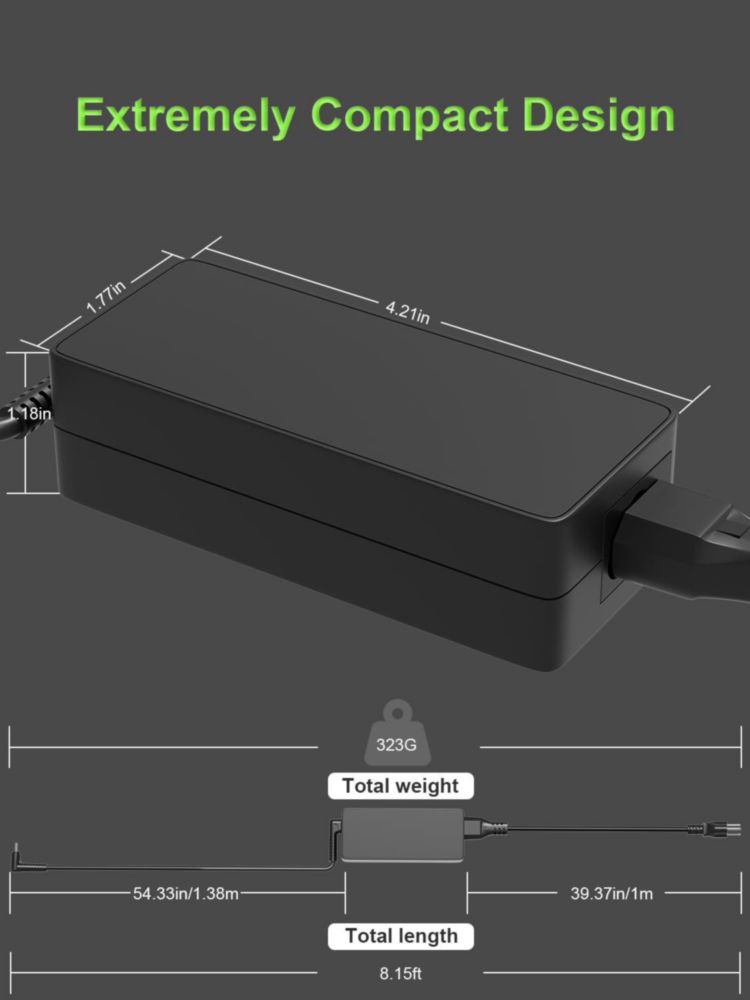 Cargador PowerPortnerLink de 65W para Portátil con Punta Redonda de 4.0 mm – Compatible con Ordenadores Lenovo