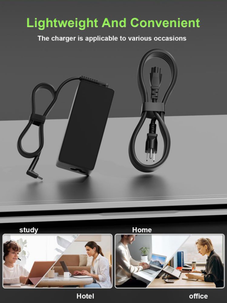 Cargador PowerPortnerLink de 65W para Portátil con Punta Redonda de 4.0 mm – Compatible con Ordenadores Lenovo