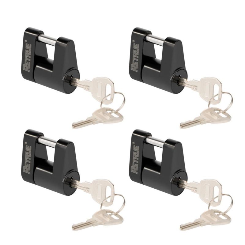 Candado para Acoplador RETRUE 4 uds 1/4" Pasador 3/4" Alcance Negro