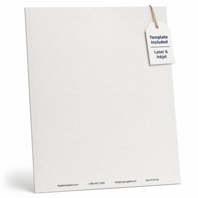 Placa de Nombre NapTags 5x20 cm 80 Insertos Imprimibles