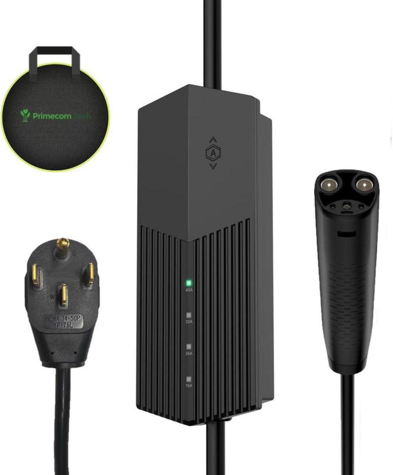 Cargador EV PRIMECOMTECH 40A NACS 9 m/12 m/15 m Nivel 2