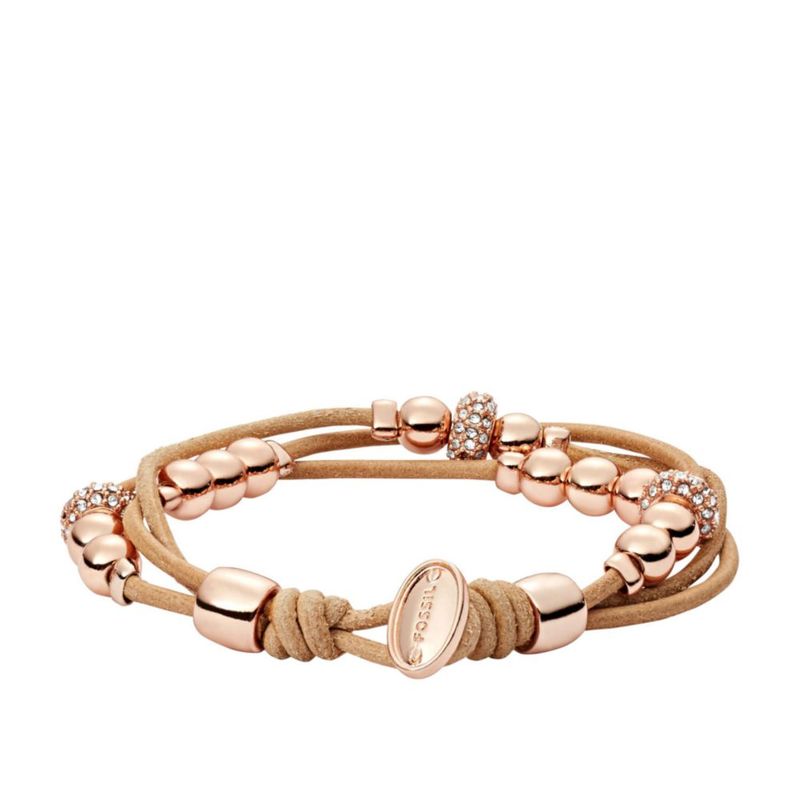 Pulsera Fossil 1905 mm Oro Rosado/Marrón JA6539791