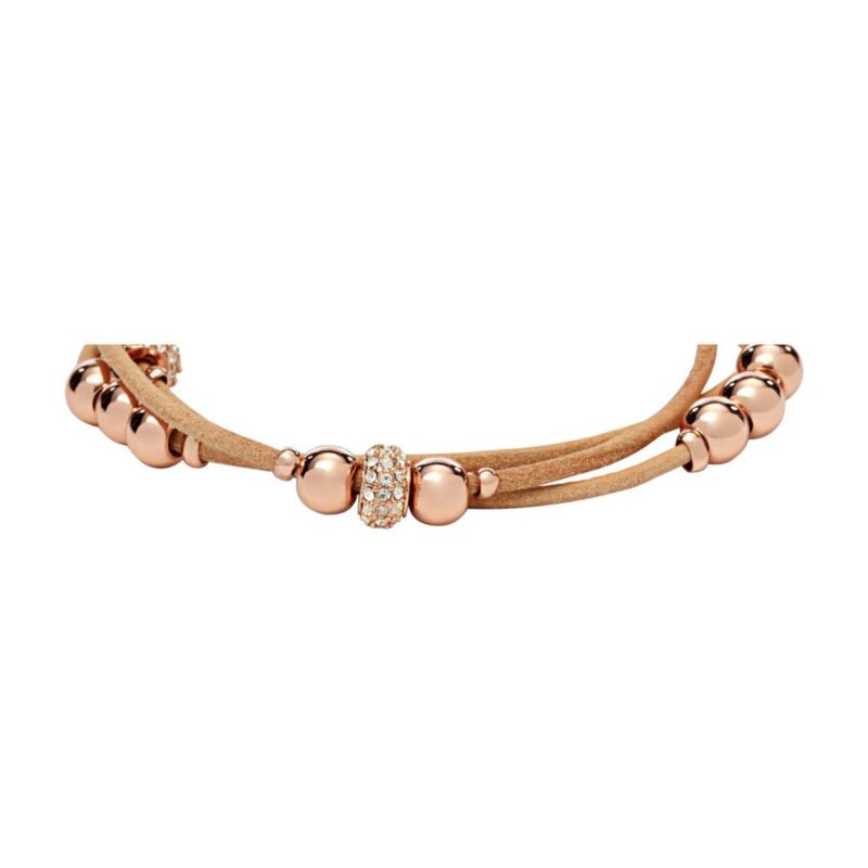 Pulsera Fossil 1905 mm Oro Rosado/Marrón JA6539791