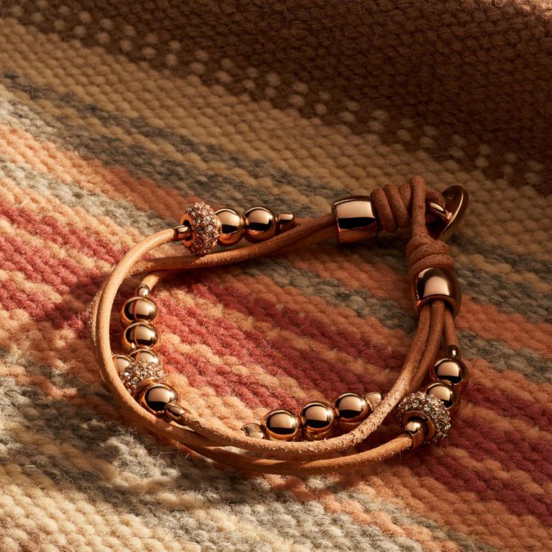 Pulsera Fossil 1905 mm Oro Rosado/Marrón JA6539791