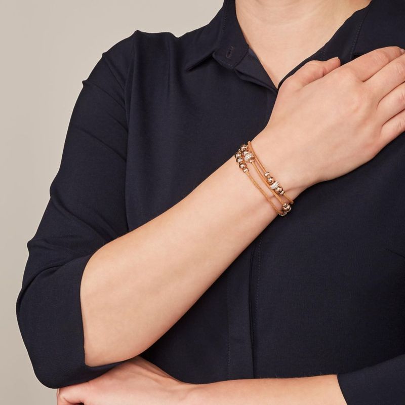 Pulsera Fossil 1905 mm Oro Rosado/Marrón JA6539791
