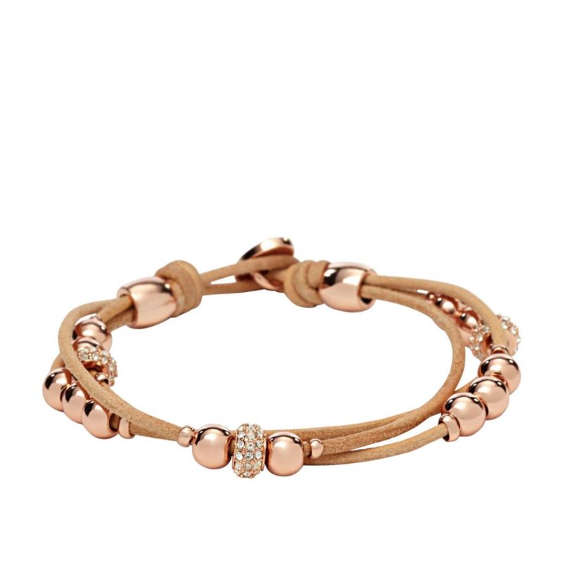Pulsera Fossil 1905 mm Oro Rosado/Marrón JA6539791