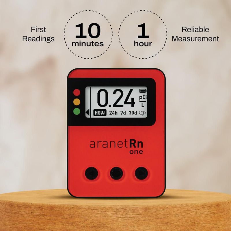 Detector de radón Aranet Radon One con lecturas cada 10 minutos – verde
