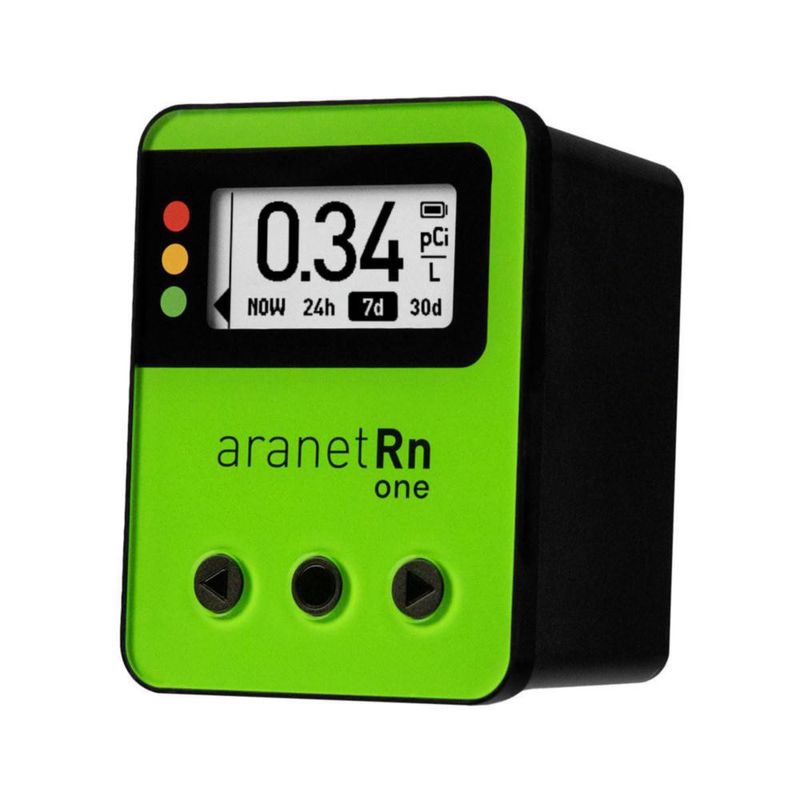 Detector de radón Aranet Radon One con lecturas cada 10 minutos – verde