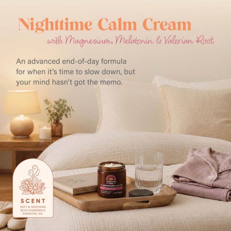 Crema Nocturna WHOLESOME HIPPY 120 ml Manzanilla y Magnesio