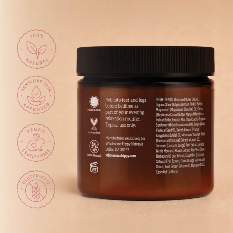 Crema Nocturna WHOLESOME HIPPY 120 ml Manzanilla y Magnesio