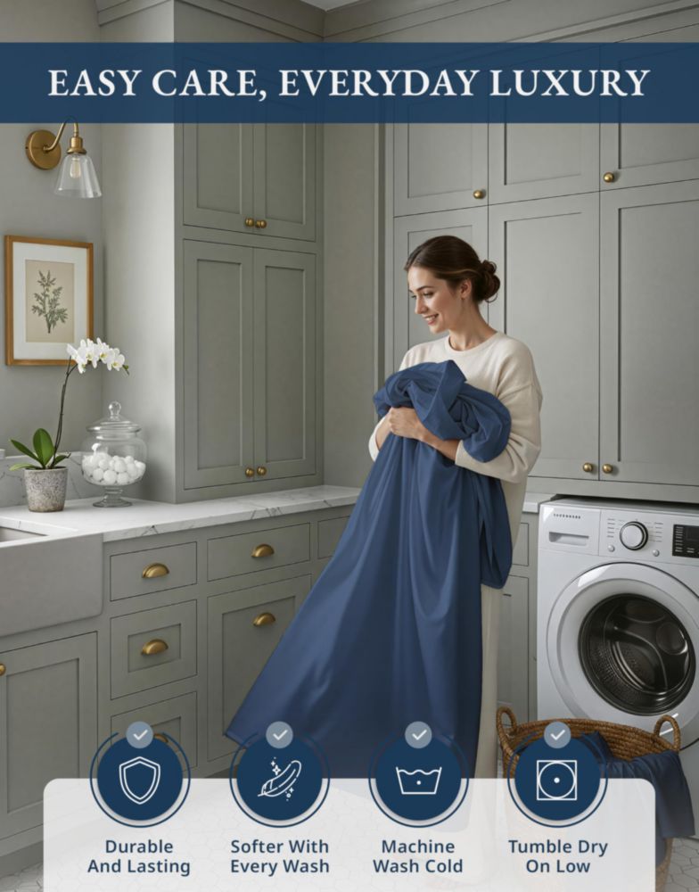 Juego de sábanas LANE LINEN Queen de satén de algodón egipcio