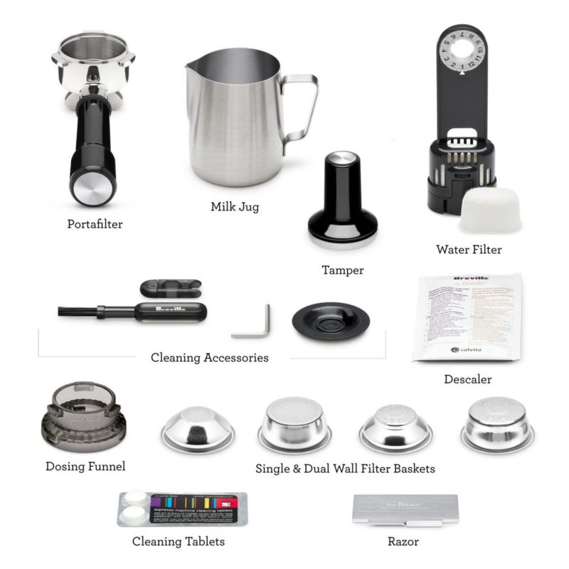 Máquina de Espresso Breville BES870BTR con Molinillo 120V