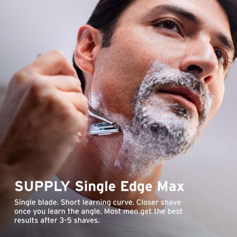 Afeitadora de Seguridad SUPPLY Single Edge Max Pivoting (Acero Inoxidable)