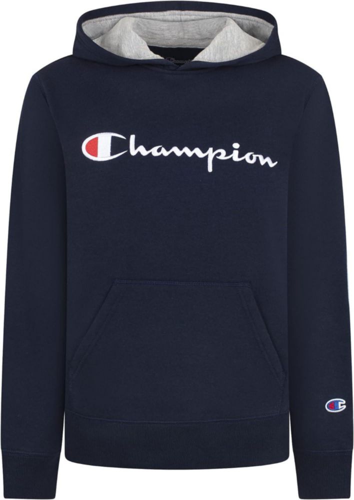 Sudadera con capucha Champion Juvenil Talla Grande Azul Firma
