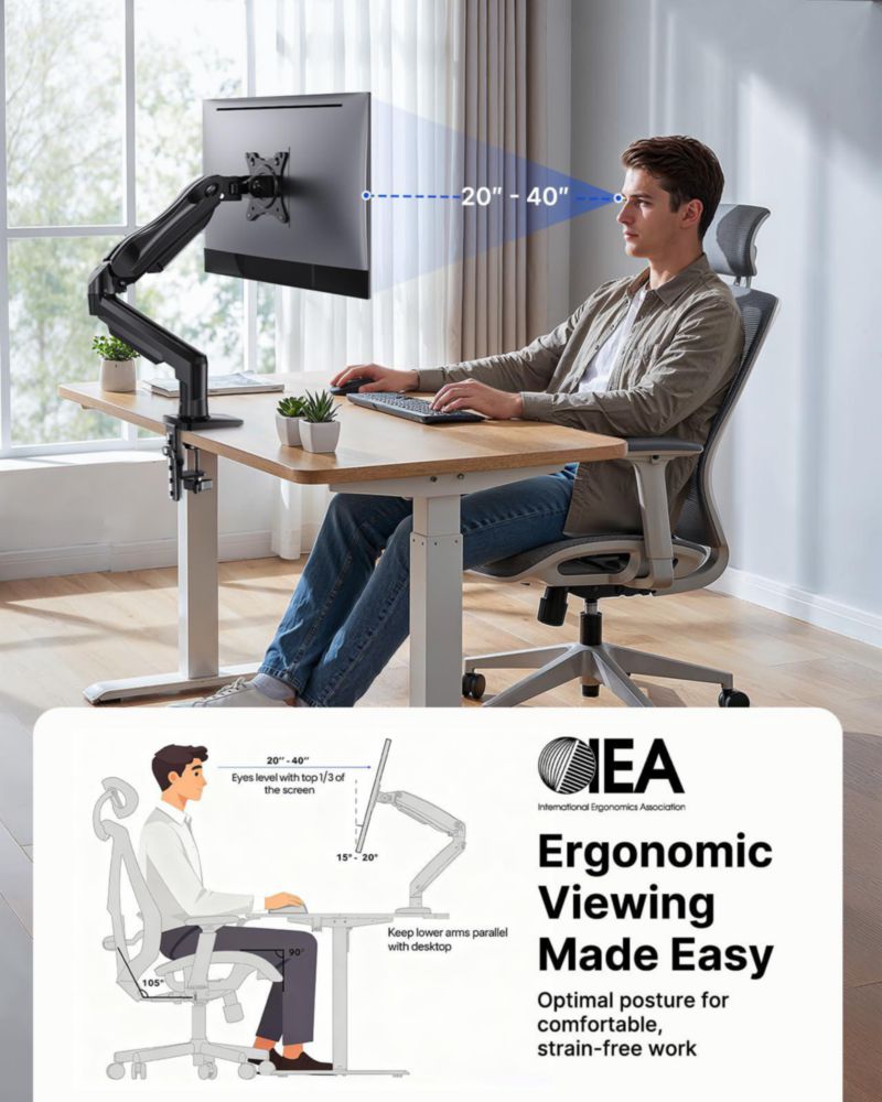 Soporte para monitor HUANUO (2 unidades) para pantallas de 13‑32" y hasta 9 kg