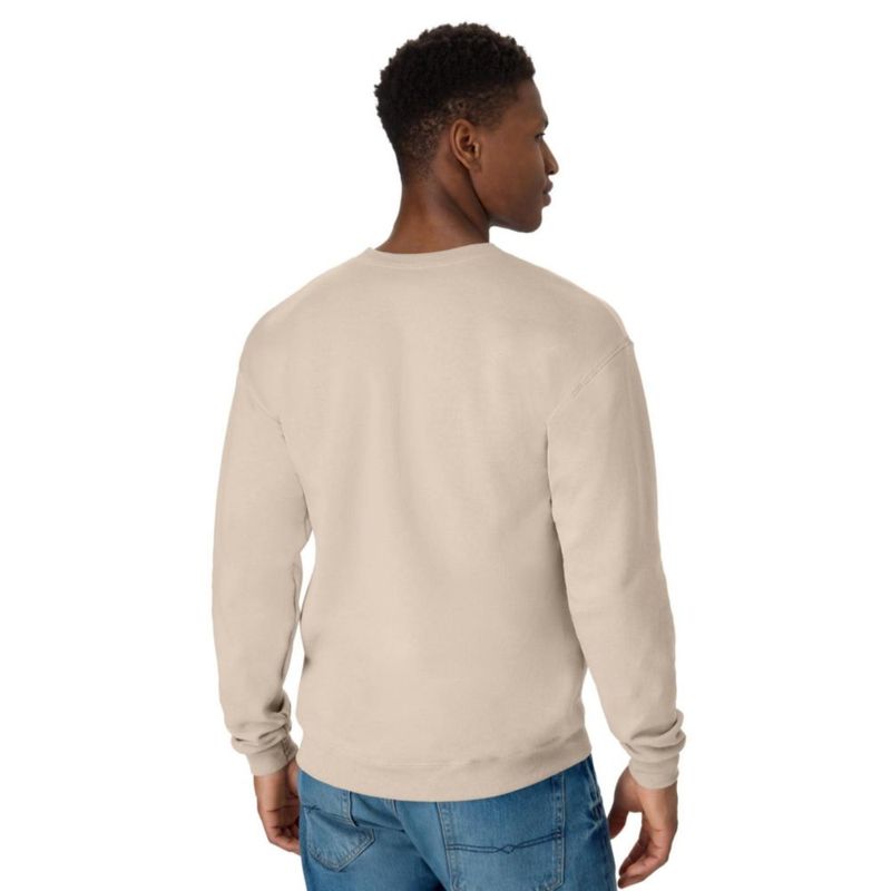 Sudadera Hanes de Cuello Redondo color Arena talla Mediana paquete de 1