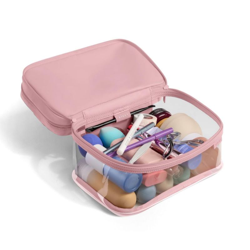 Estuche de Cosméticos Transparentes Away 23 × 14 × 14 cm Resistente al Agua y Aprobado por la TSA