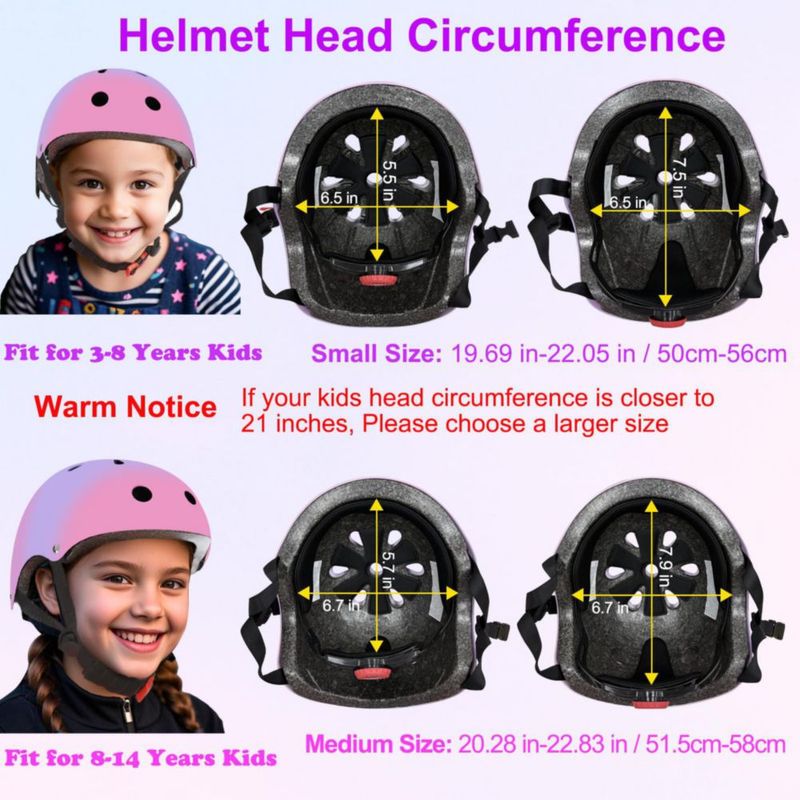 Casco infantil DINILEMU 50‑56 cm 3‑5‑8 años Degradado