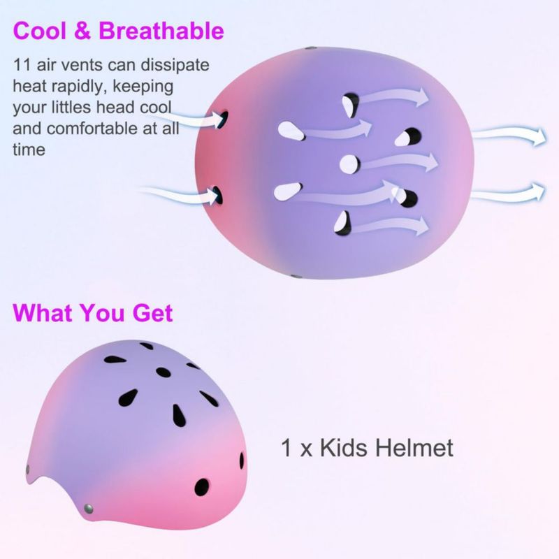 Casco infantil DINILEMU 50‑56 cm 3‑5‑8 años Degradado