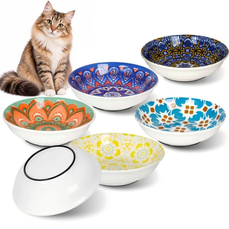 Tazones para gato HAPPY KIT pack de 6 145 cm antideslizante