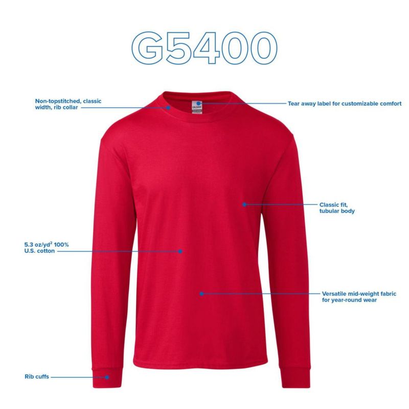 Camiseta Gildan G5400 2 unidades blanca talla 3XL