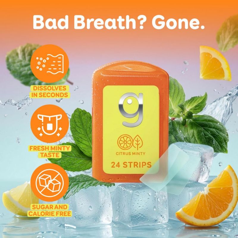 Tiras de Aliento Grin Citrus Mint 72 unidades