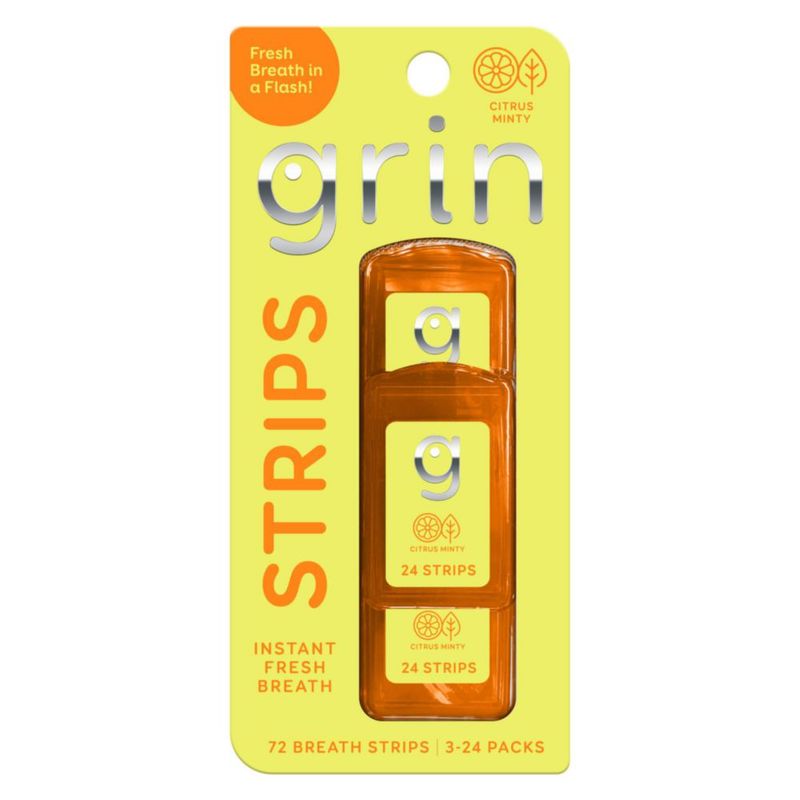 Tiras de Aliento Grin Citrus Mint 72 unidades
