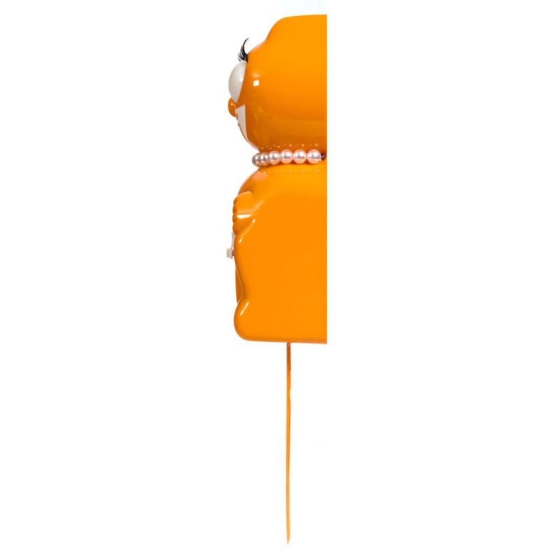 Reloj Kit Cat Klock Festival Naranja a Pilas