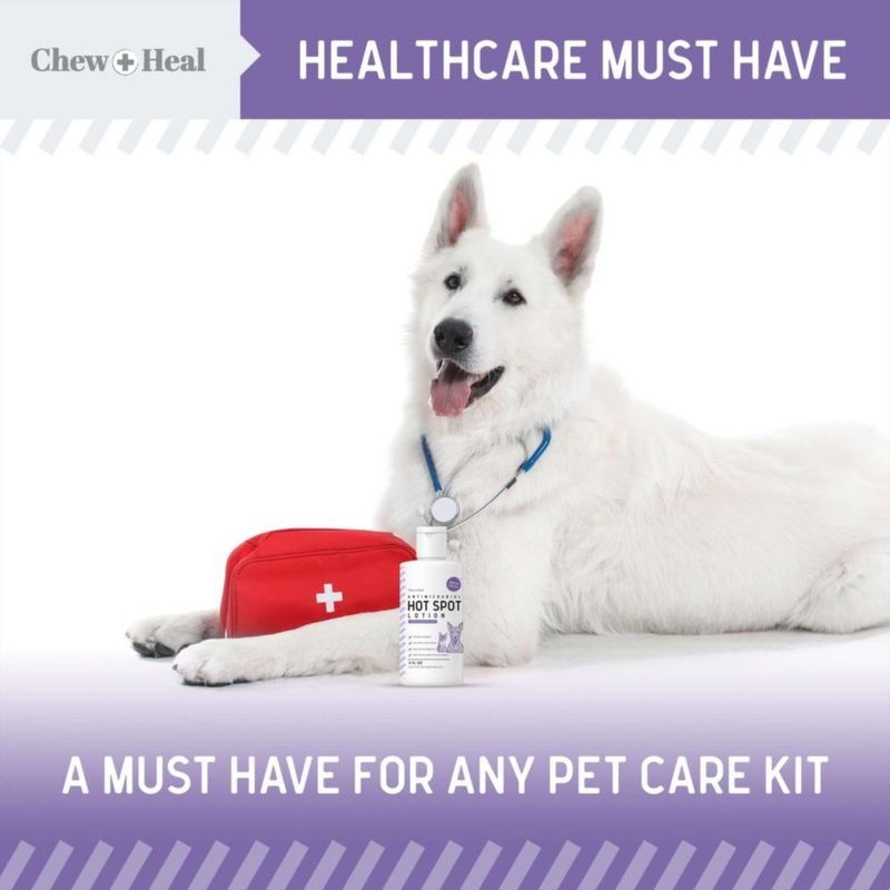 Loción para Perros Chew + Heal Labs 60 ml Alivio de Puntos Calientes