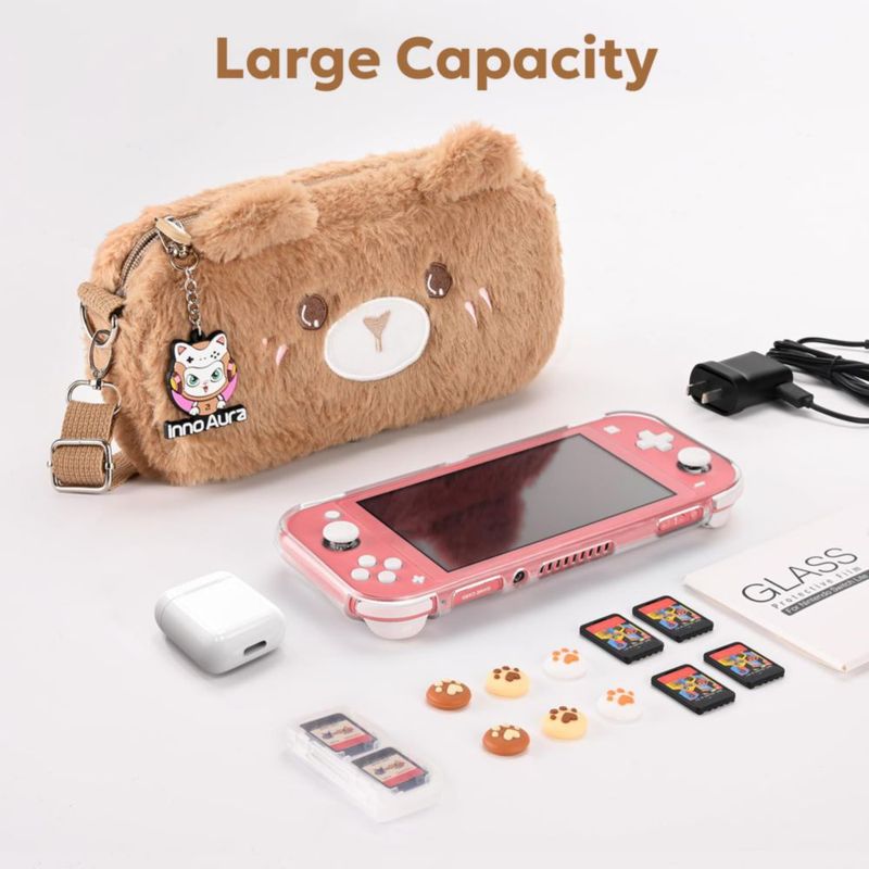 Estuche IA innoAura 14 en 1 para Switch Lite – Oso Marrón