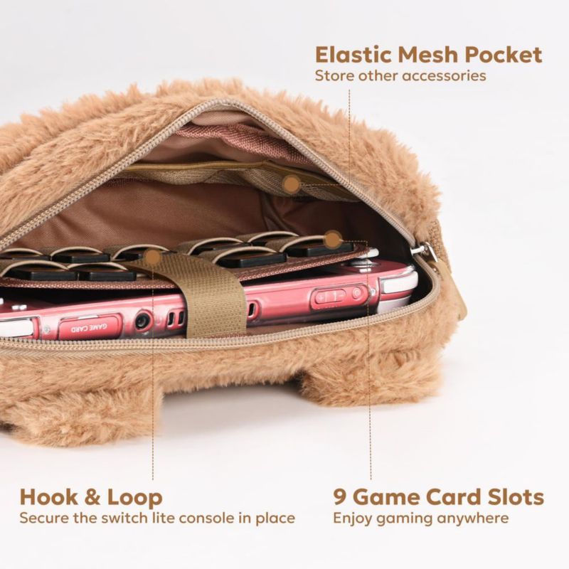 Estuche IA innoAura 14 en 1 para Switch Lite – Oso Marrón