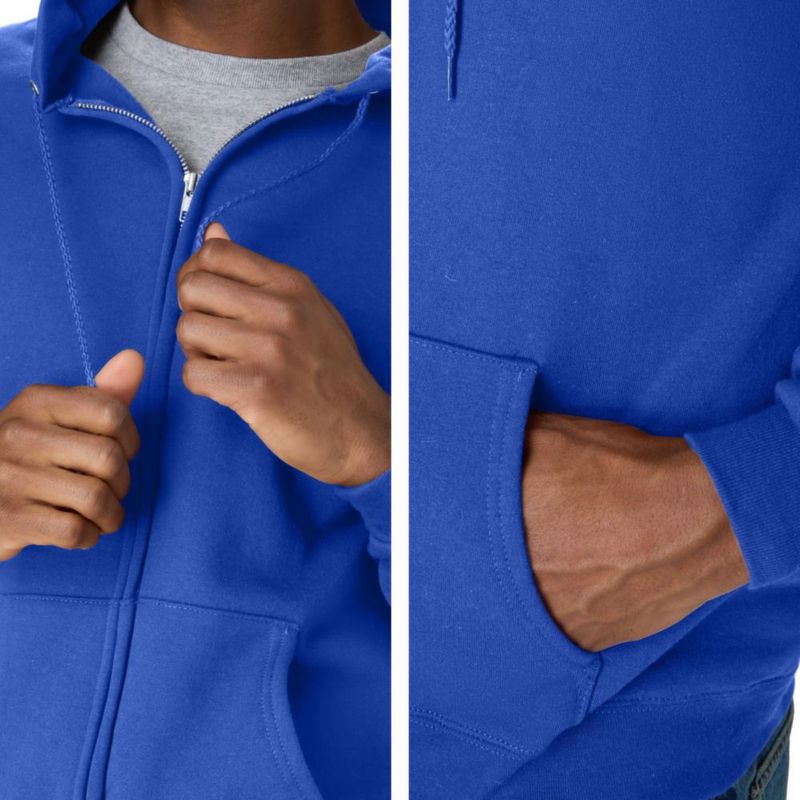 Sudadera Hanes 3XL Royal Profundo con Cremallera Completa