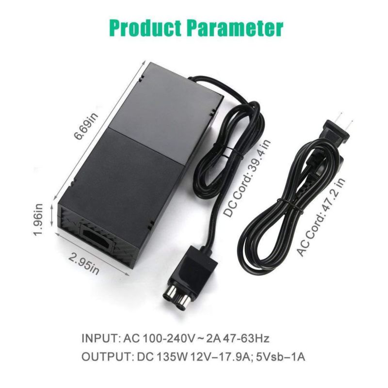 Fuente de Alimentación SUMLINK Xbox One 100-240V + 2 Cables