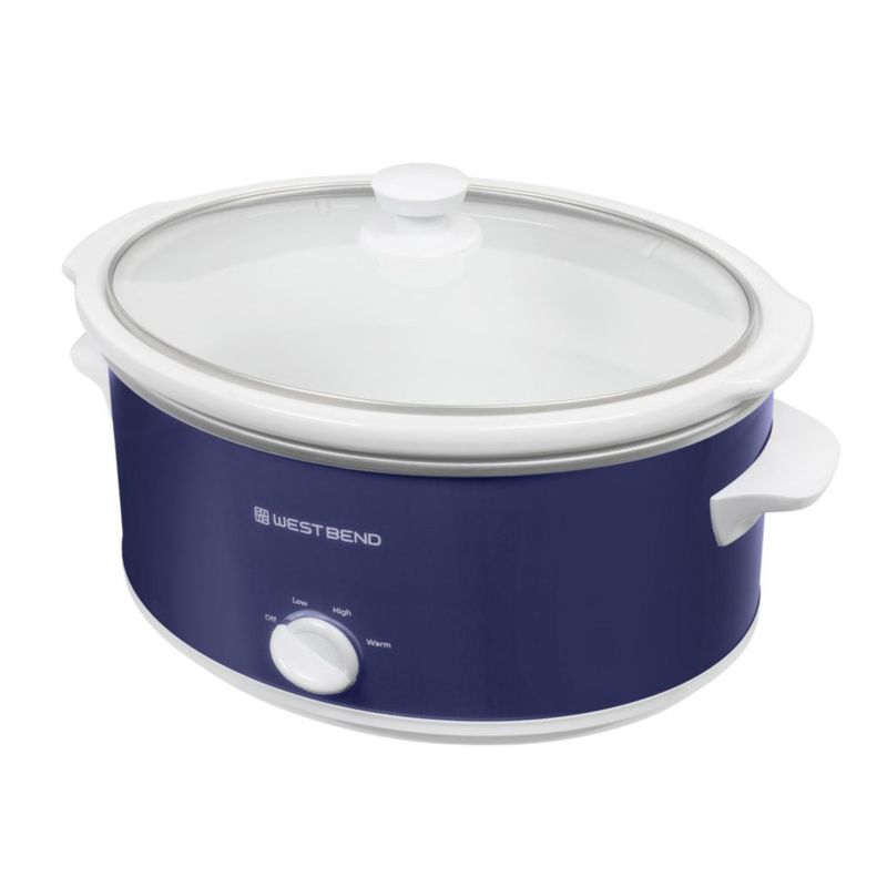 Olla de cocción lenta West Bend 6 L azul marino 330 W apta para lavavajillas