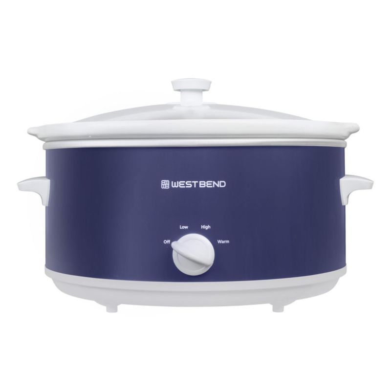 Olla de cocción lenta West Bend 6 L azul marino 330 W apta para lavavajillas