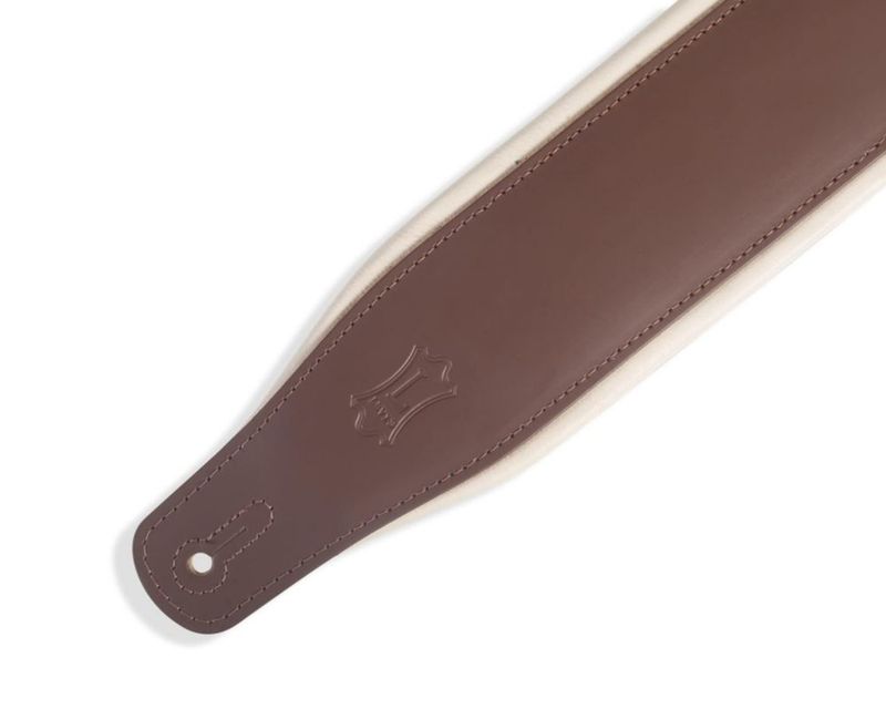 Correa para guitarra Levy's Leathers Amped Leather Series color marrón y crema