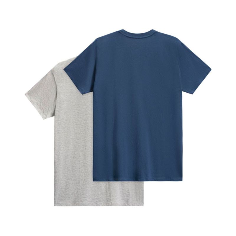 Camiseta Hurley Pack de 2 de Algodón Cuello Redondo Talla S Gris/Submarino
