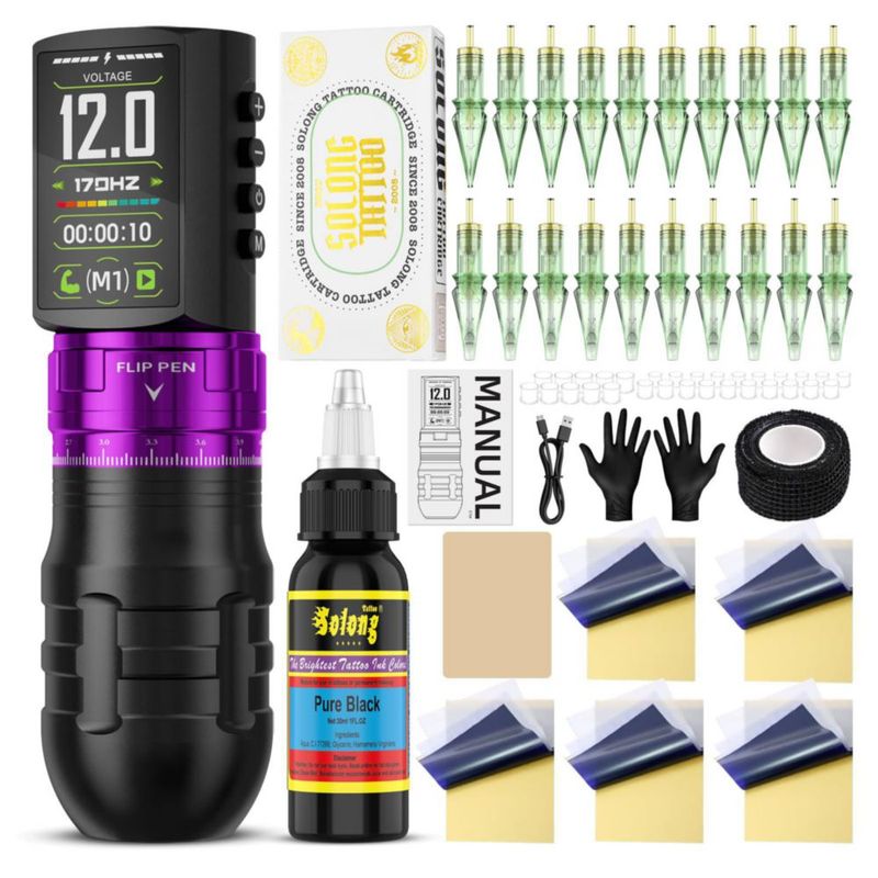 Kit de tatuaje efeer EF-TKE754A-4 2300 mAh 30 ml de tinta