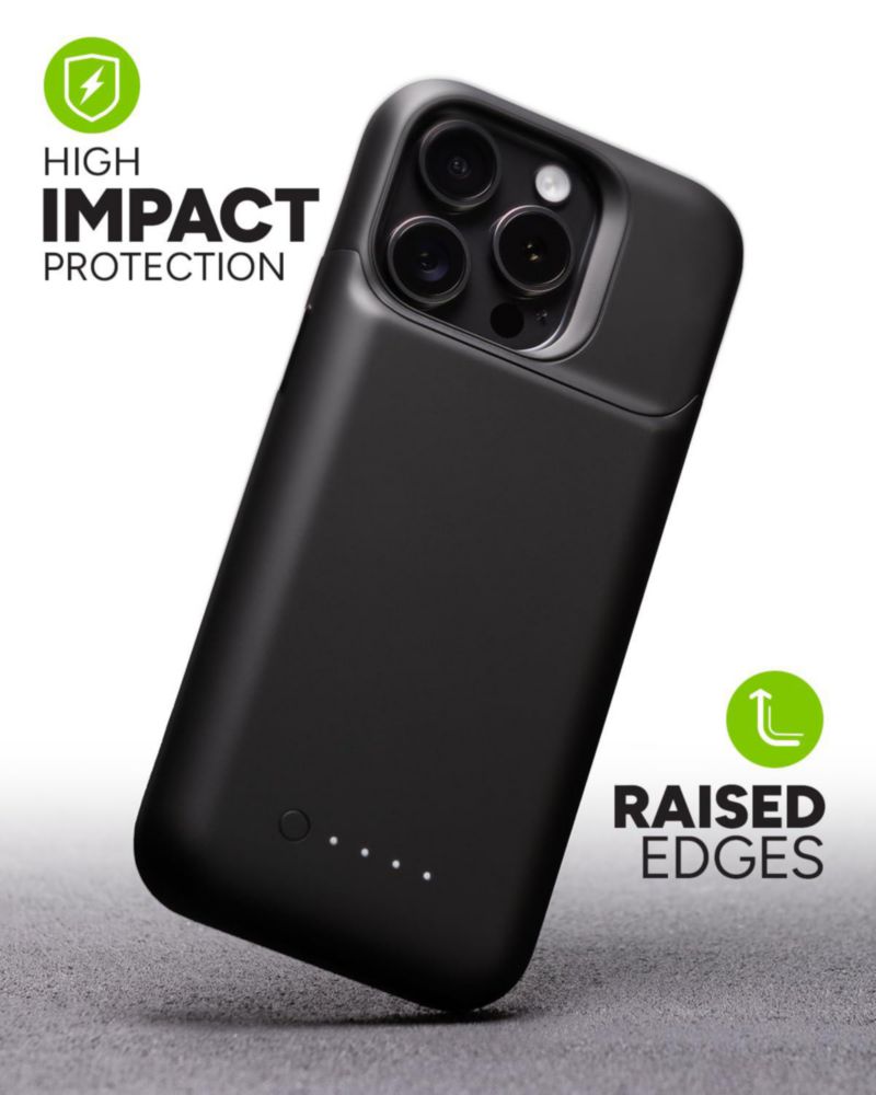 Funda de batería mophie Juice Pack para iPhone 15 Pro negra